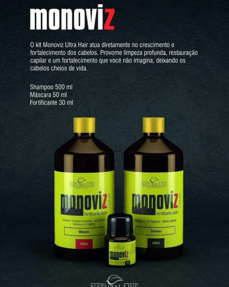 kit Monoviz Ultra Hair NATURAL LIVE - SADERUES COSMÉTICOS