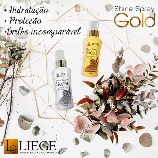 O Shine Spray Silver e Shine Spray Gold - SADERUES COSMÉTICOS