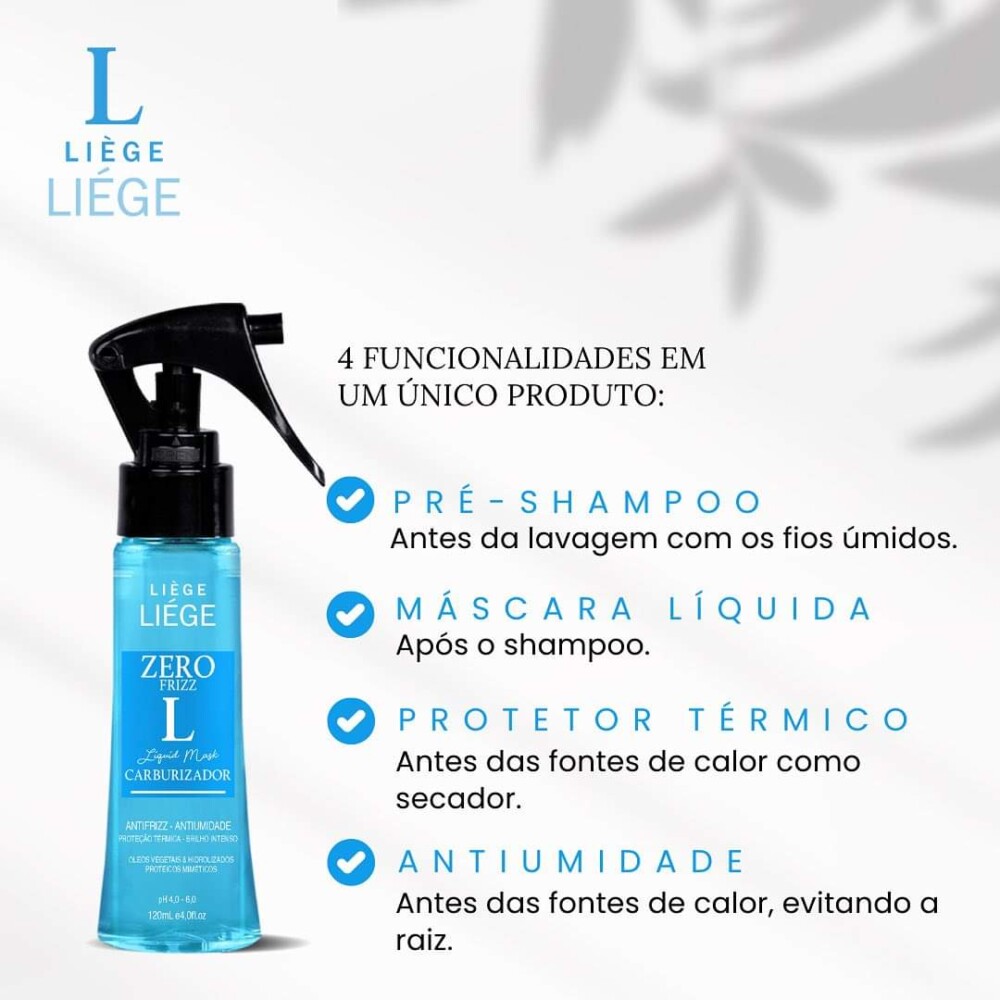 CARBURIZADOR ZERO FRIZZ  liege - SADERUES COSMÉTICOS