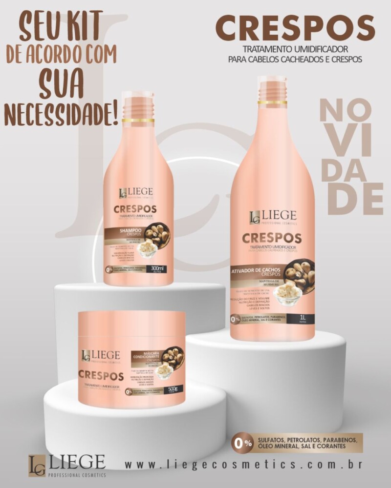 Linha Crespos Tratamento Umidificador Liege - SADERUES COSMÉTICOS