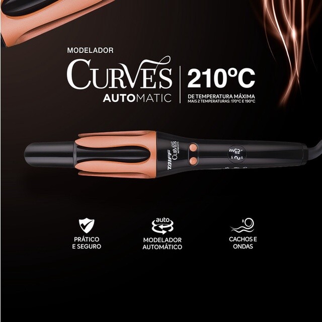 Modelador de Cachos Automático Curves Taiff Profissional - SADERUES COSMÉTICOS